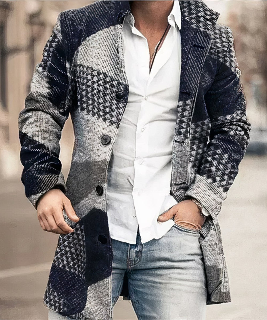 Pieter Elegant Trench Coat in Grey