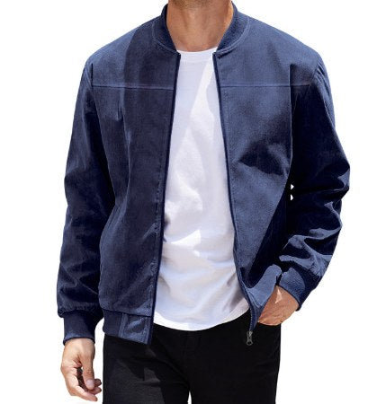 Pieter Jacket with Zip Front in Blue