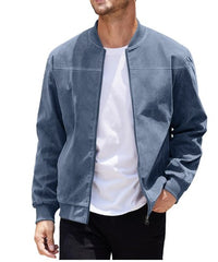 Pieter Jacket with Zip Front in Light Blue