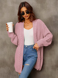 Ludlow Cable Knit Cardigan in Blush