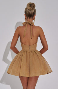 Mariana Mini Dress – Gold Sparkle