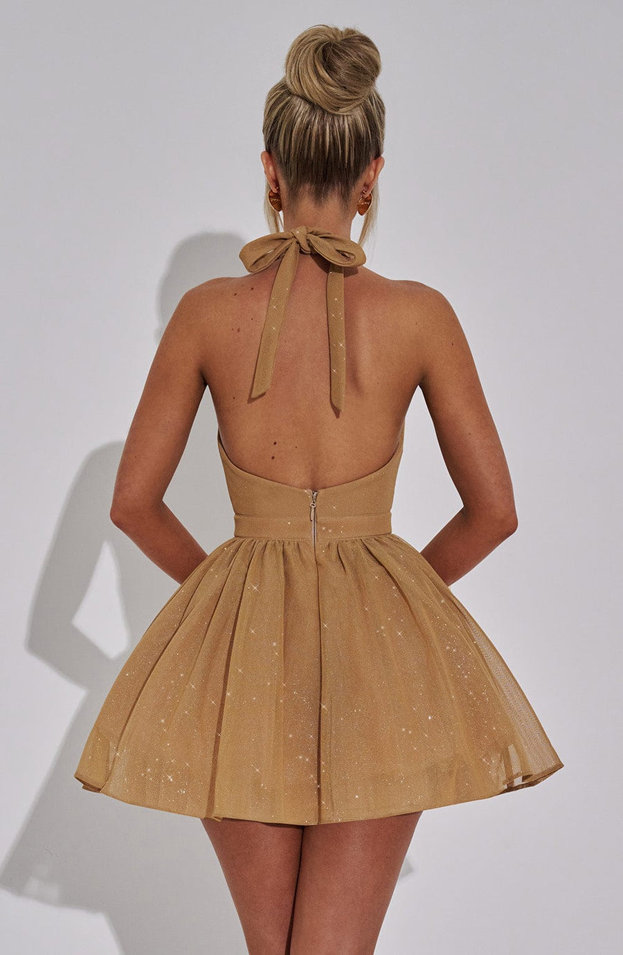 Mariana Mini Dress – Gold Sparkle