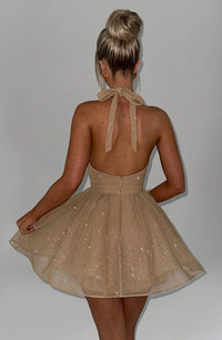 Mariana Mini Dress – Gold Sparkle