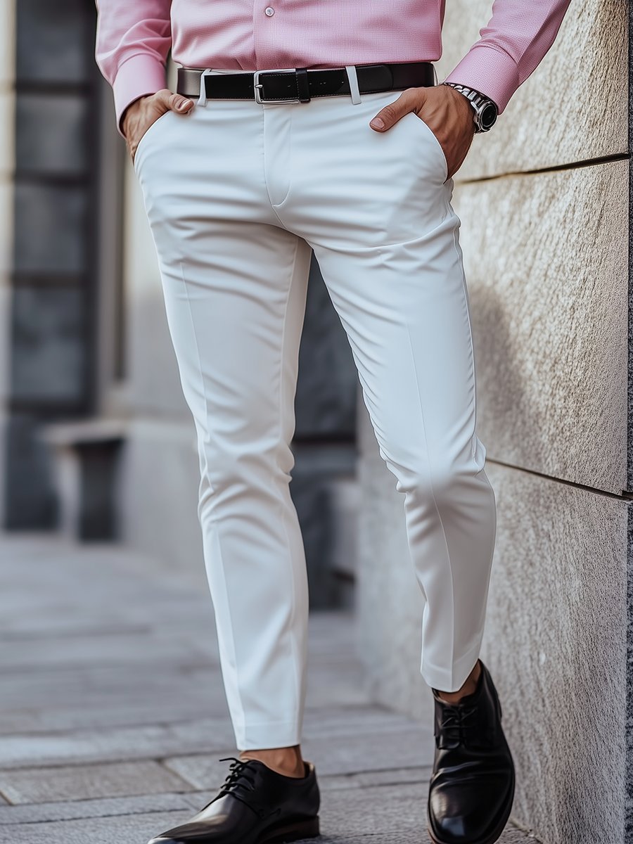 Adem | Men's Solid Colour Business Suit Trousers