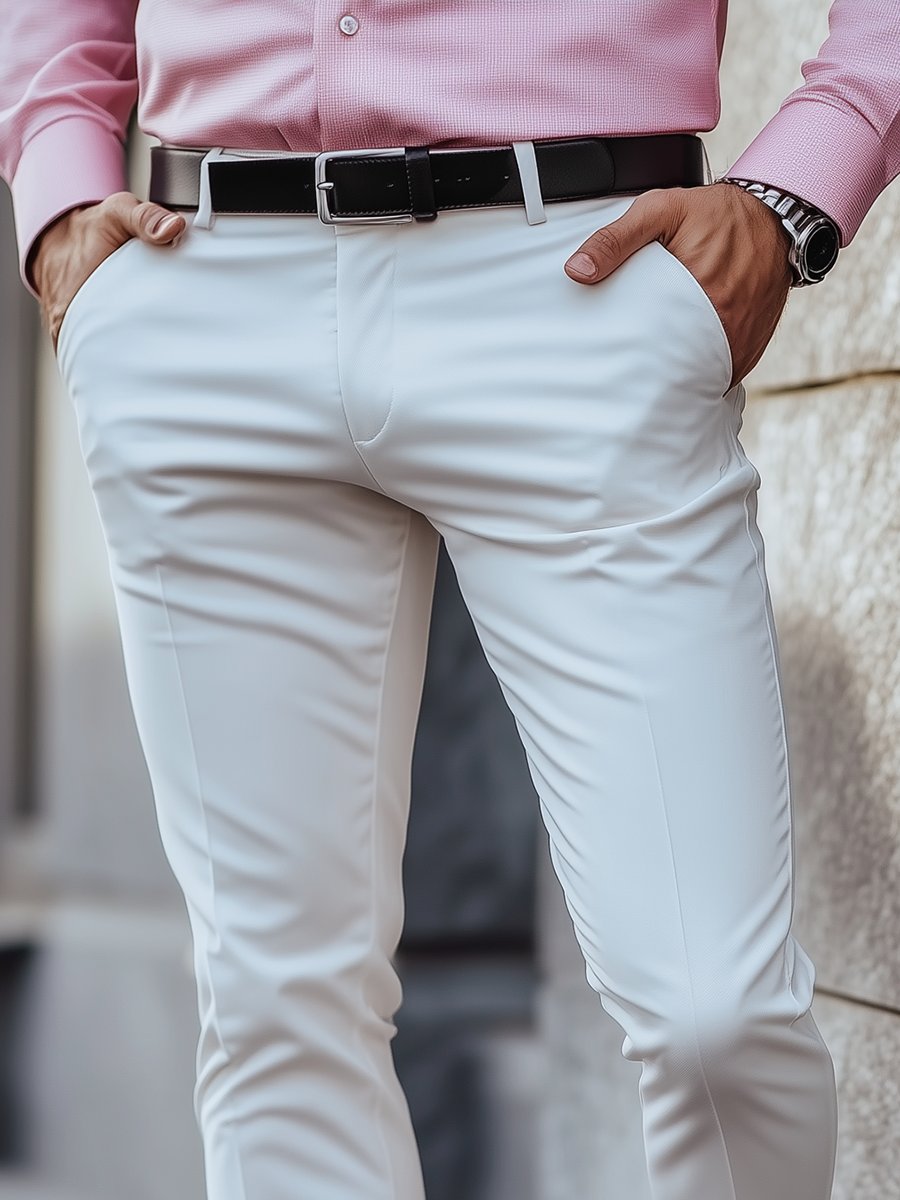Adem | Men's Solid Colour Business Suit Trousers