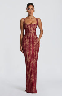 Jordan Maxi Dress – Burgundy