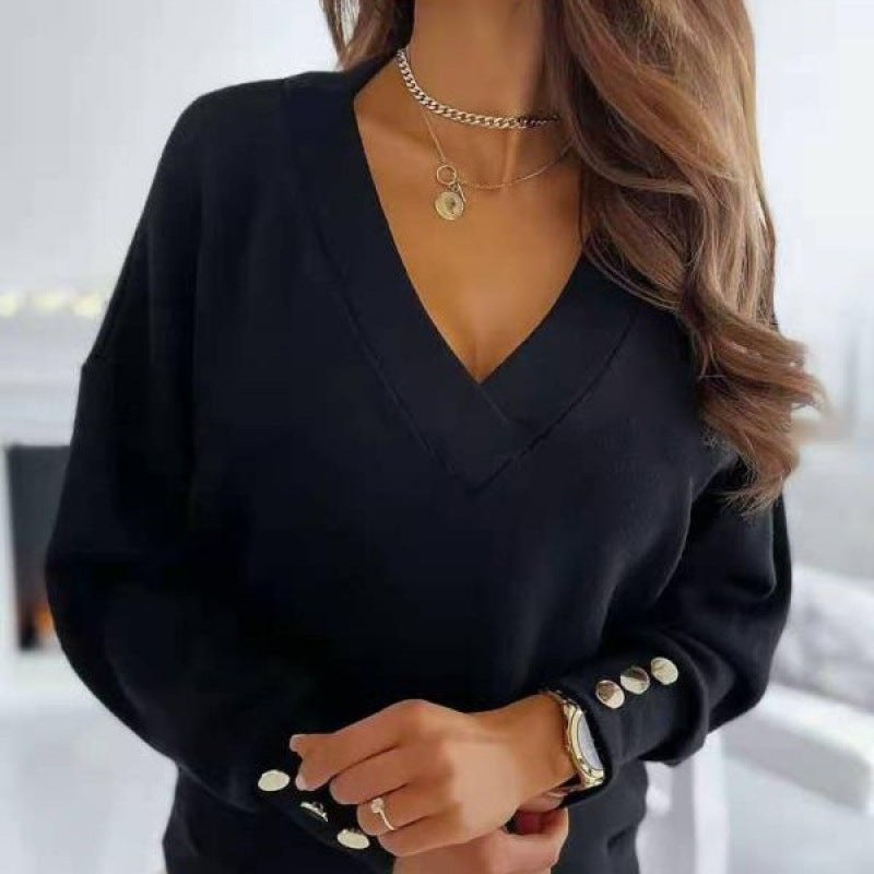 Polly Casual Sweater with V-Neck