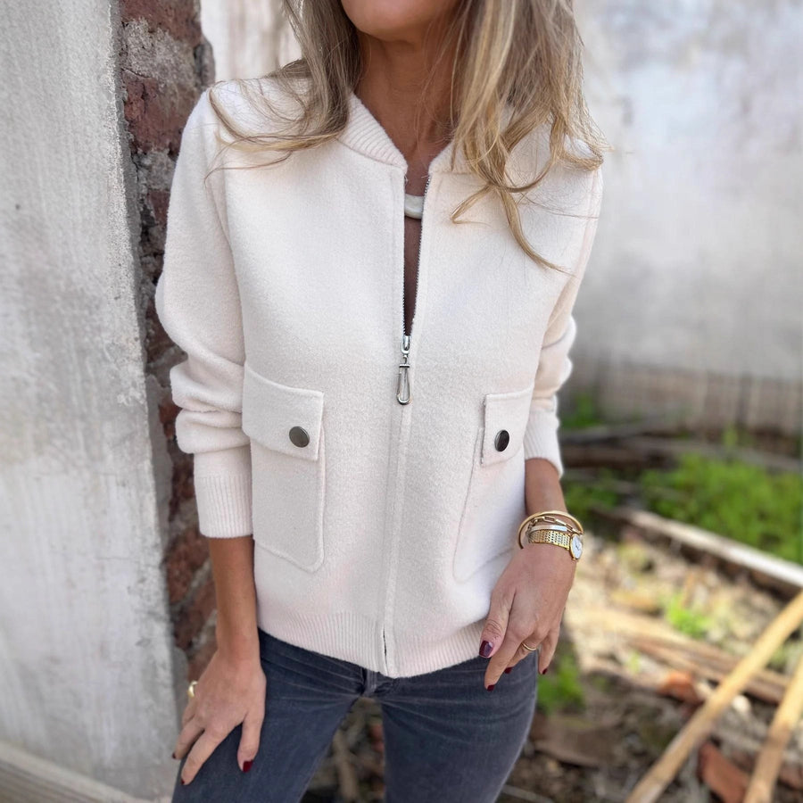 Polly Jacket with Zip Front and Pockets
