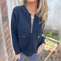 Polly Jacket with Zip Front and Pockets