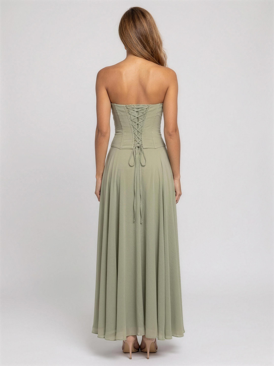 Polly | Strapless Maxi Dress