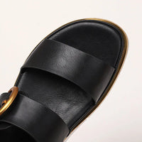 Pomona Slingback Low Platform Sandal in Charcoal
