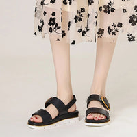 Pomona Slingback Low Platform Sandal in Charcoal
