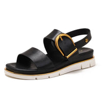 Pomona Slingback Low Platform Sandal in Charcoal