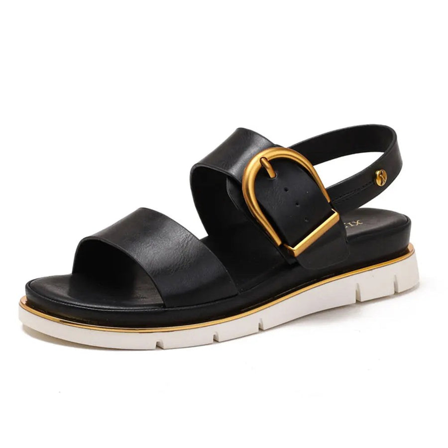 Pomona Slingback Low Platform Sandal in Charcoal
