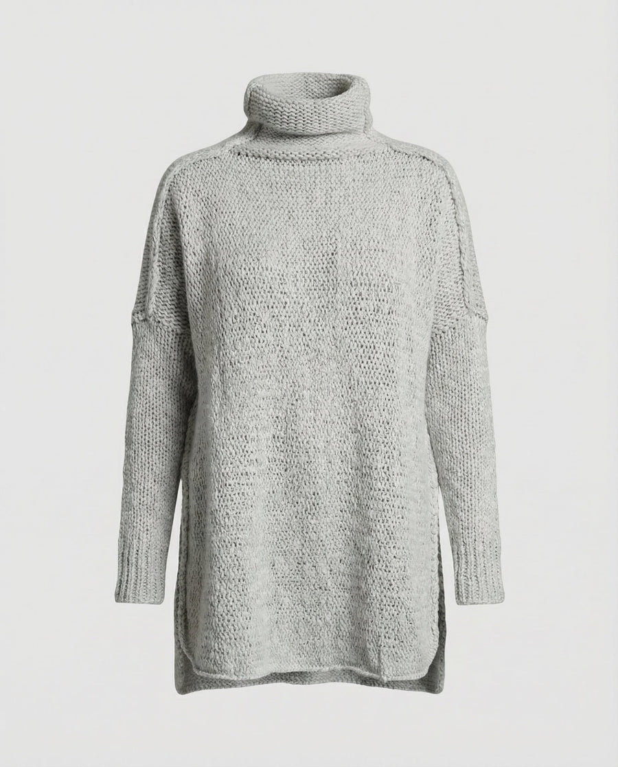 Poppy Knit Sweater in Grey