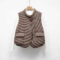 Poppy Vest with Pockets in Brown