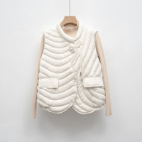 Poppy Vest with Pockets in White