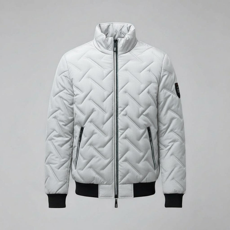 Portia Casual Jacket in White and Grey