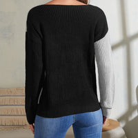 Portia Casual Sweater with V-Neck in Grey