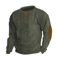 Portia Elegant Knit Sweater in Olive Green