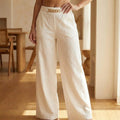 Portia Women's Wide Leg Trousers with Gold Chain Waist