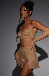 Caroline Mini Skirt - Gold Sparkle