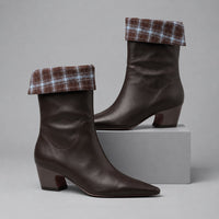 Presley Leather Mid Boot in Espresso Brown