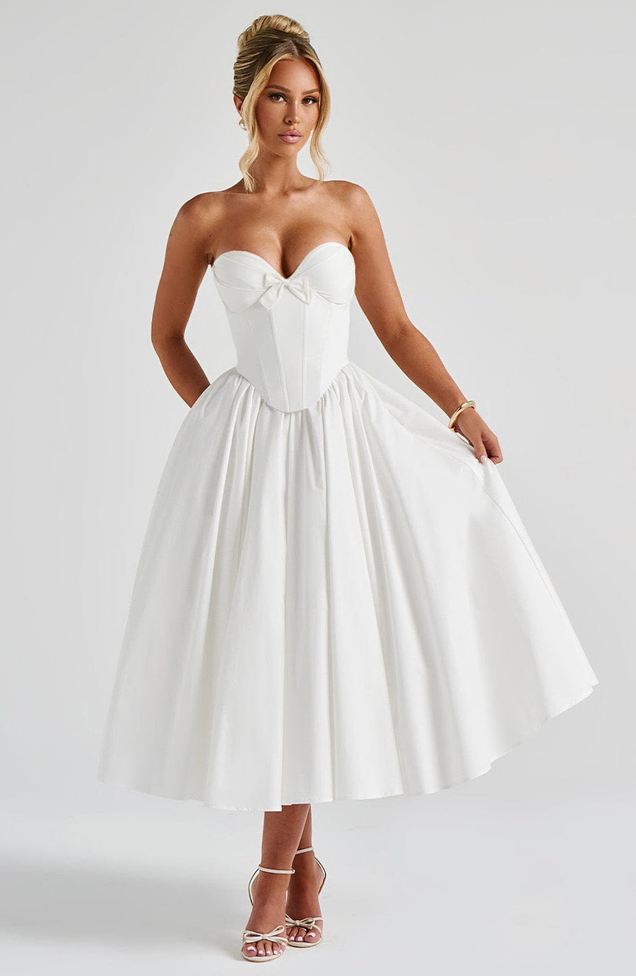 Sheila Midi Dress – Ivory