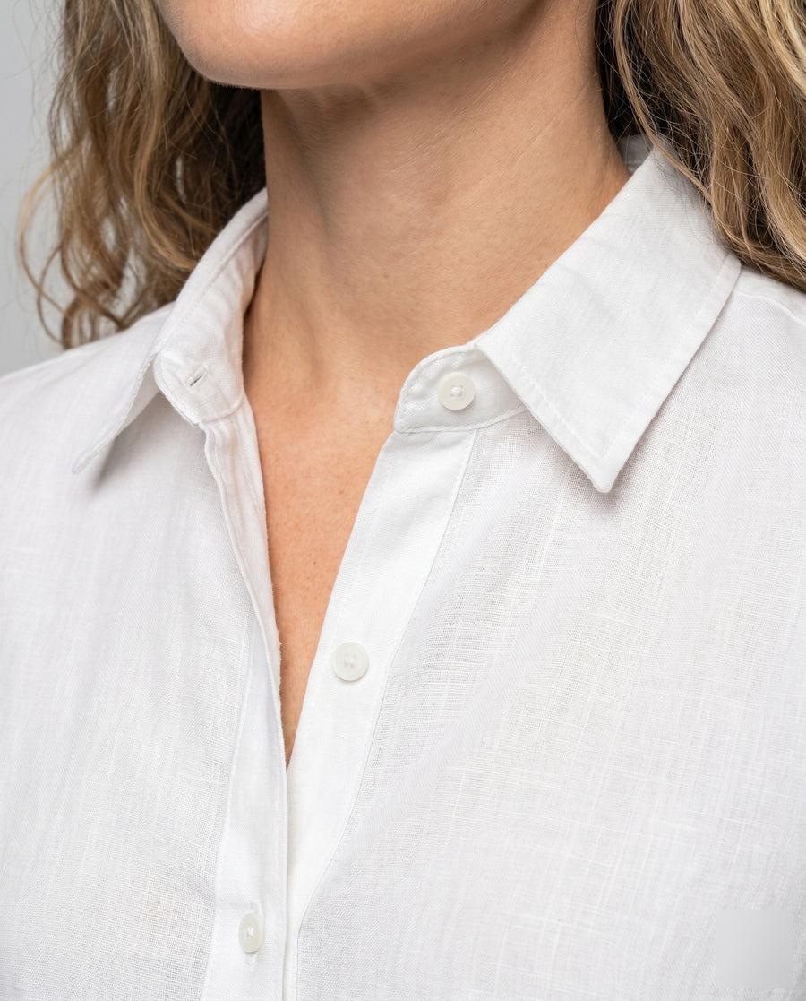 Priscilla Elegant Linen Blouse