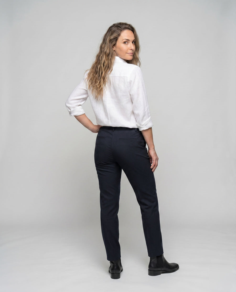 Priscilla Elegant Linen Blouse