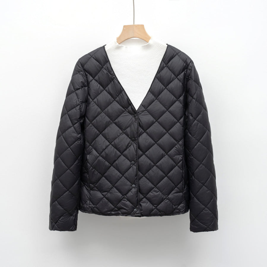 Priscilla Jacket with V-Neck in Black