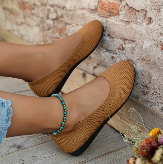 Priya Ballet Flats in Brown