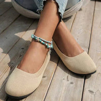 Priya Ballet Flats in Cream