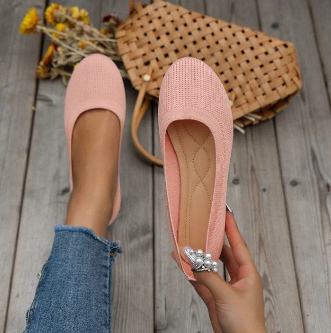 Priya Ballet Flats in Light Pink