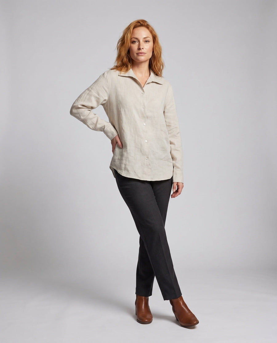 Priya Casual Linen Blouse