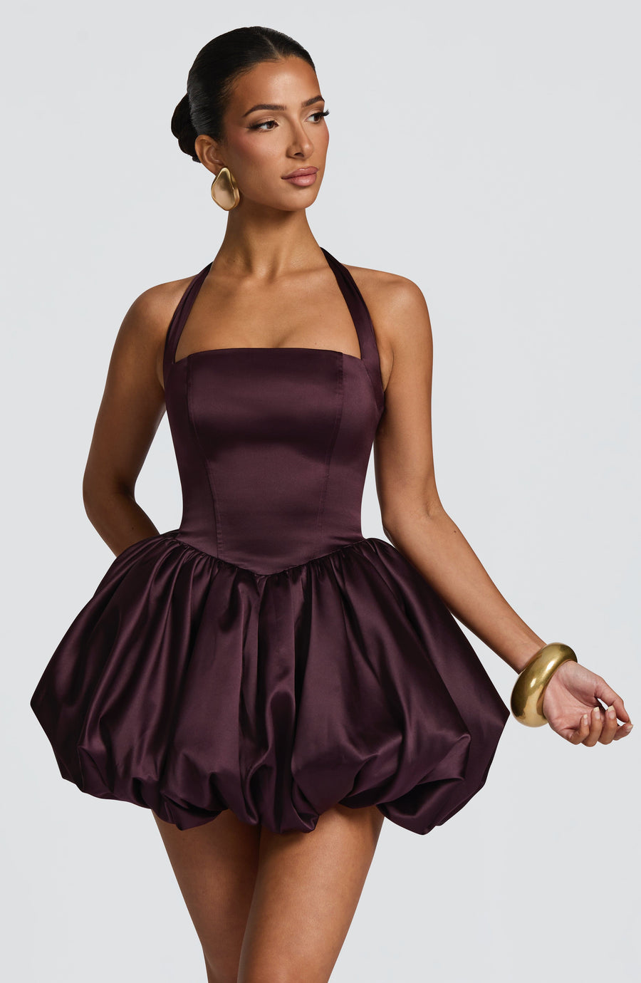 Shirley Mini Dress – Plum