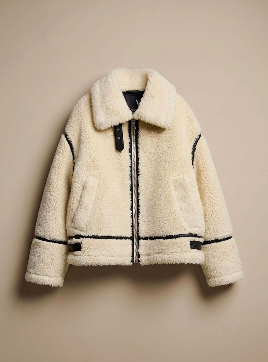 Elin | Women's Soft Teddy Fleece Zip Puffer Winter Jacket