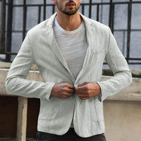 Quentin Elegant Linen Blazer with Pockets
