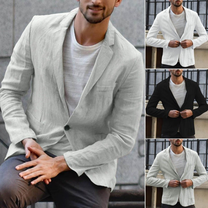 Quentin Elegant Linen Blazer with Pockets