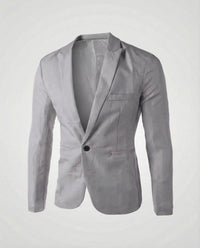 Quentin Linen Blazer in Grey