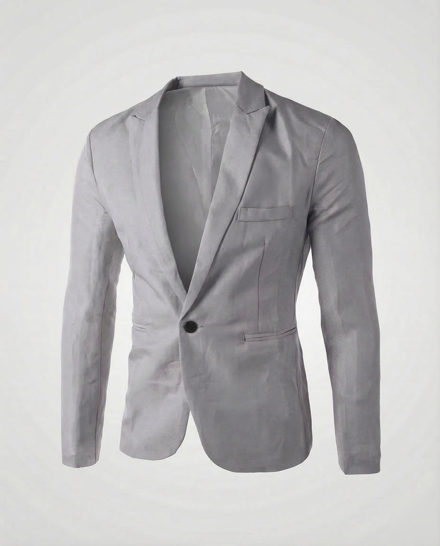 Quentin Linen Blazer in Grey