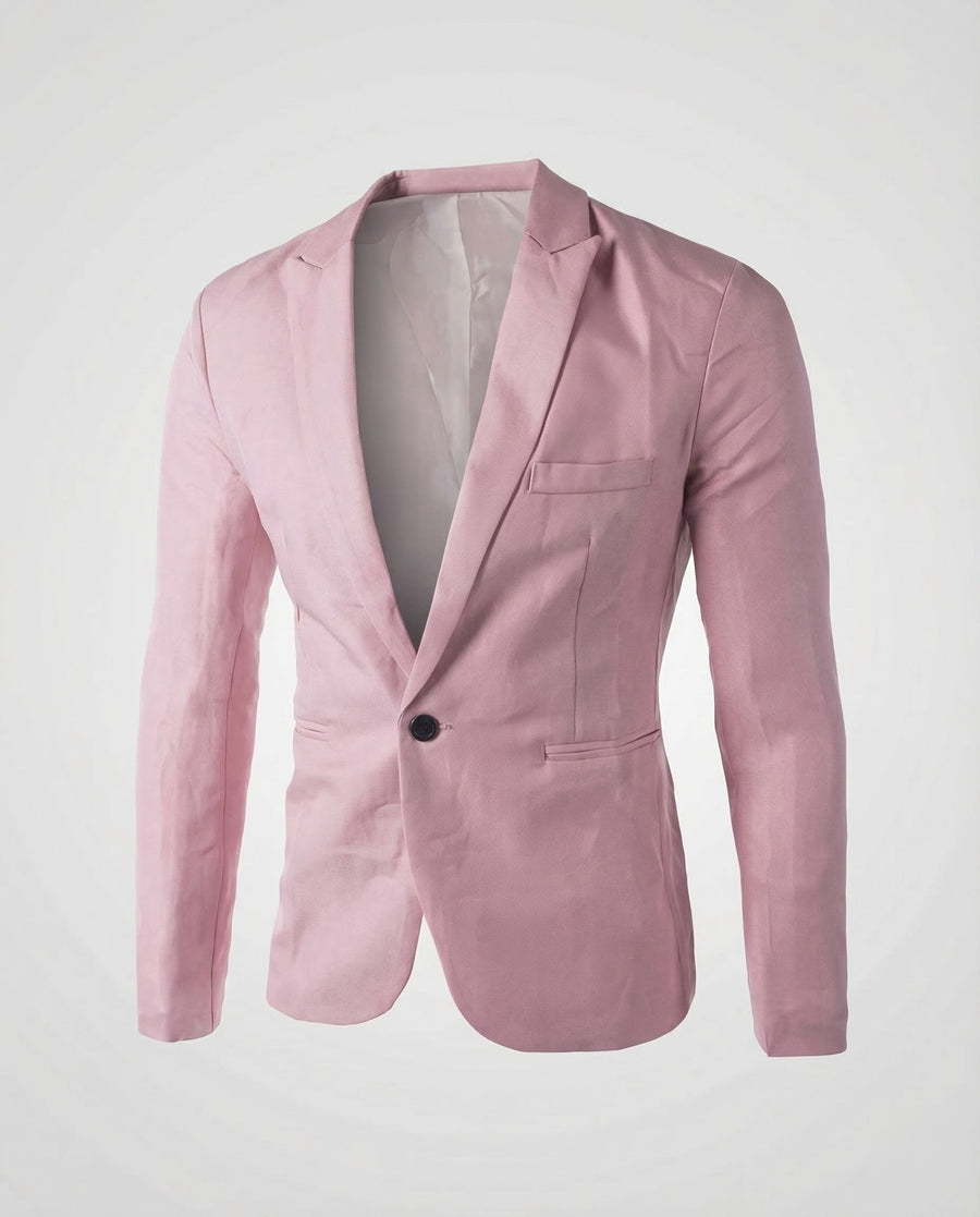 Quentin Linen Blazer in Pink