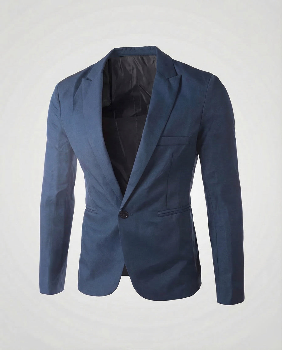 Quentin Linen Blazer in Saphirblau