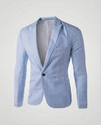 Quentin Linen Blazer in Sky Blue