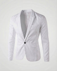 Quentin Linen Blazer in White