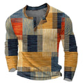 Quentin | Men's Colourblock Patchwork Henley Sweater