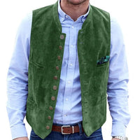 Quentin Velvet Vest in Green