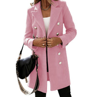 Quinn Elegant Coat with Fitted in Pink