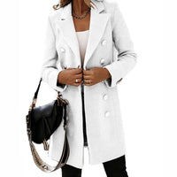 Quinn Elegant Coat with Fitted in White