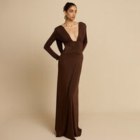 Quinn Elegant Maxi Dress with V-Neck